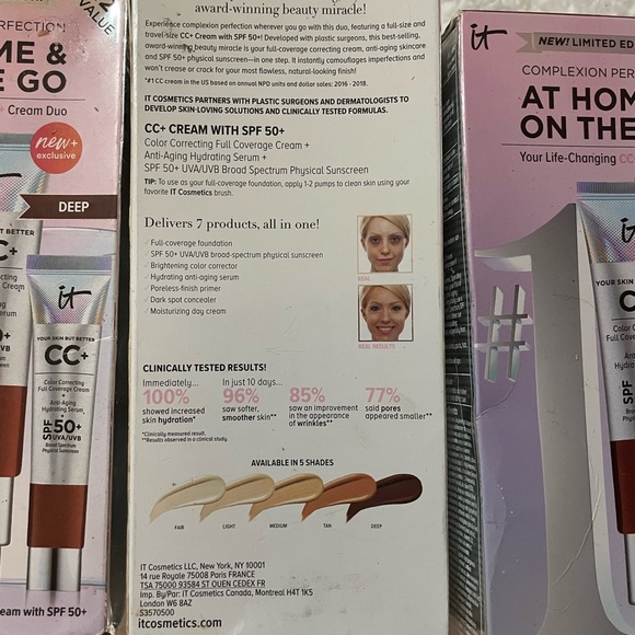 (5) IT Cosmetics- Deep - Color Correcting Full Coverage Cream - Deep - Picture 4 of 6